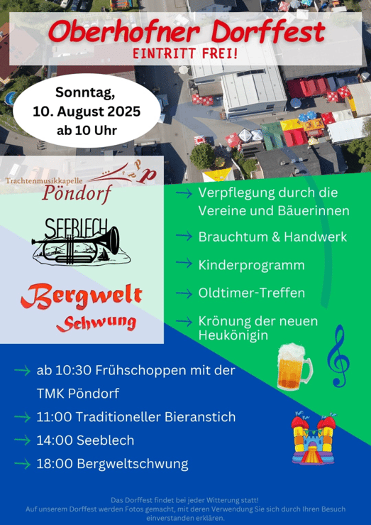 Dorffest Oberhofen 2025 TMK Pöndorf