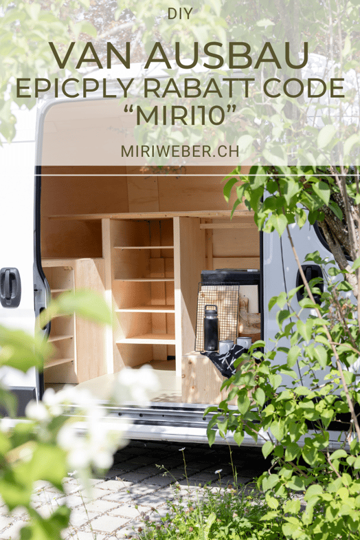 Rabatt Code epicply, Van Ausbau, Lieferwagen Ausbau, Van, Lieferwagen, Citroen Jumper, drei Personen, Bike, Bike Garage,  epicply Holz, epicply, Schweiz, Familie, einfach, Liste, praktisch, platzoptimiert, Kosten, Zeit
