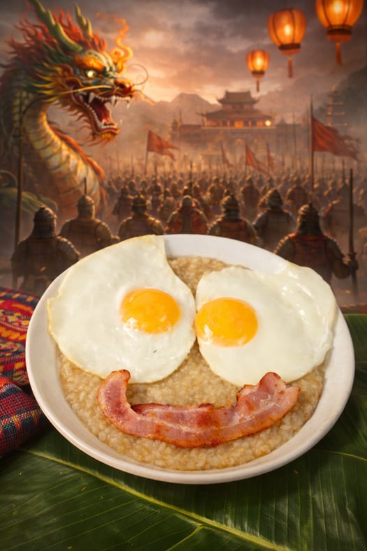 real food pic with ai generated background