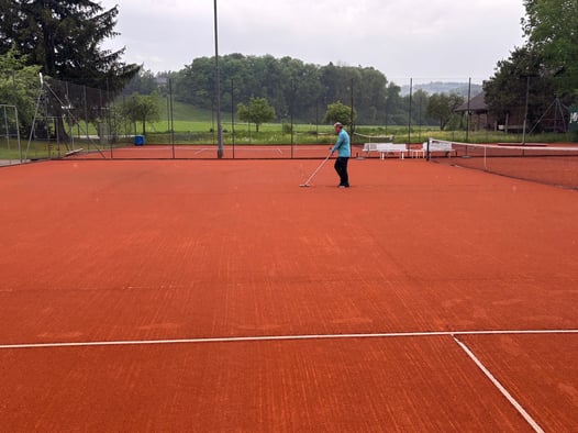 Armin bei der Vorbereitung unserer tollen Plätze