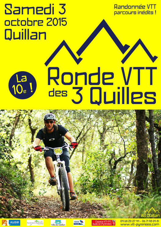 Affiche Ronde VTT des 3 Quilles 2015