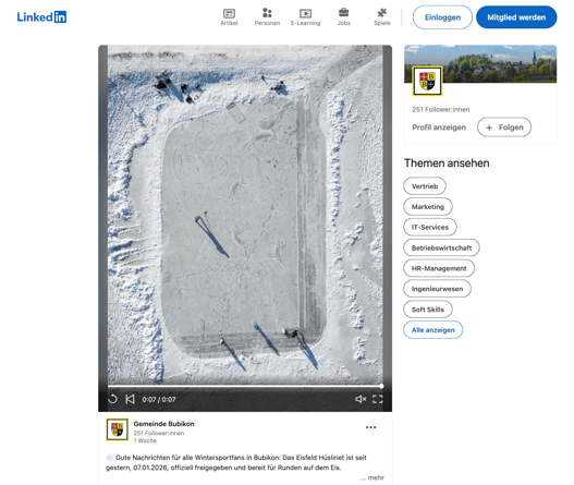 (Bild: Linkedin/Gemeinde Bubikon)