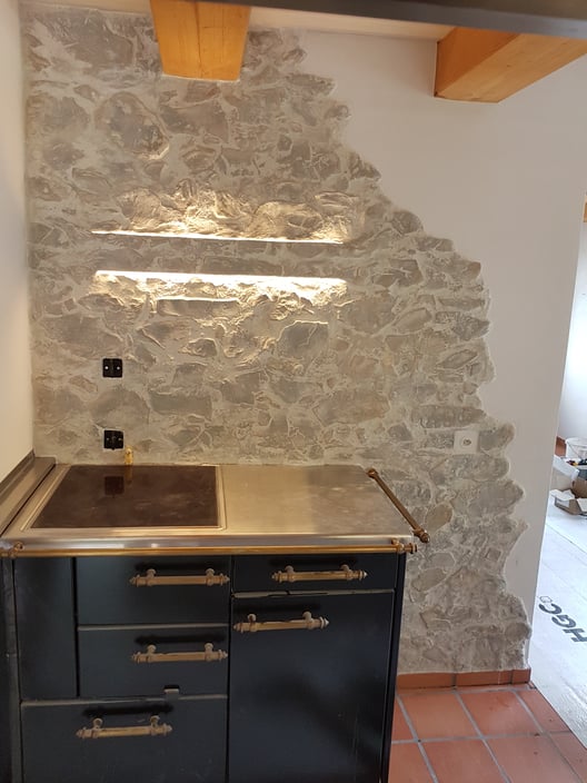 Steinwerke.ch moderne Wandverkleidung - Deko - Design - Wandpaneele, Modern - Elegant - Exklusiv - Steinwandbeleuchtung - Kunststein - Ambiente - Freude