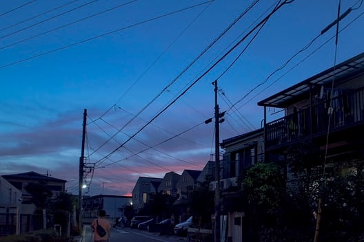 夕方。投票を終えて