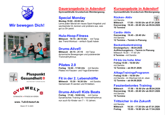 Flyer Seite 1 Fitness- und Gesundheitssport