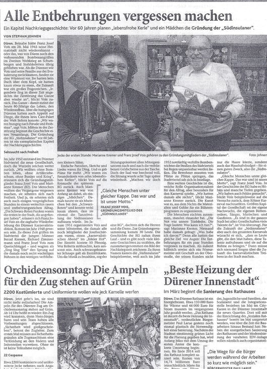 Dürener Zeitung vom 18.Februar 2012