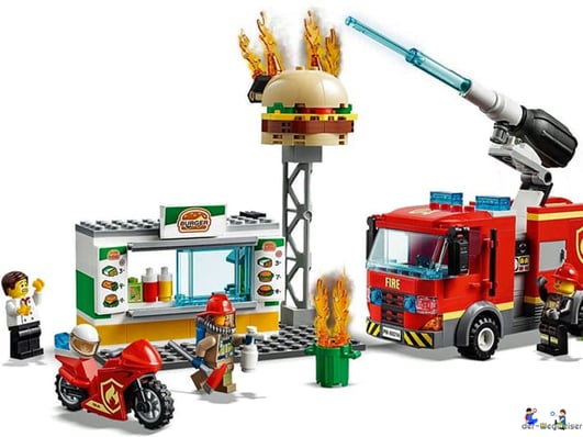 Im Paket Lego 60234 Feuerwehreinsatz im Burger Restaurant sind 234 Einzelteile enthalten.