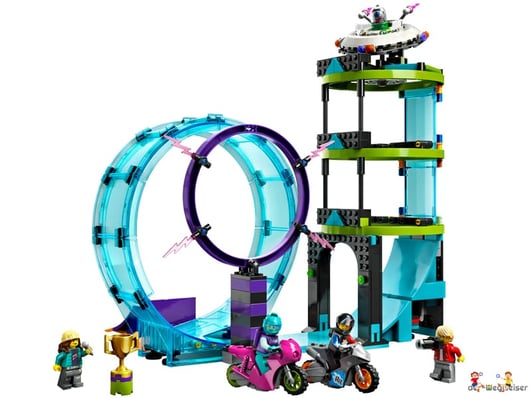 LEGO Set 60361 mit 649 Bauteilen – Ultimative Stuntfahrer-Herausforderung.