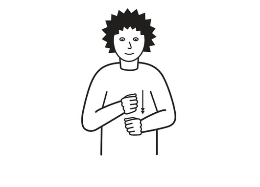 Gebärdenzeichnung für ARBEITEN