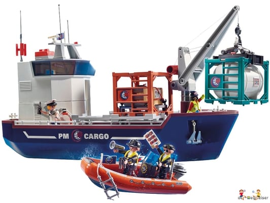 Besonderheiten im Playmobil Paket 70769 ist einen 360° drehbarer Verladekran.