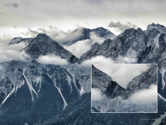 Die Biberwierer Scharte vom Grubigstein aus gesehen