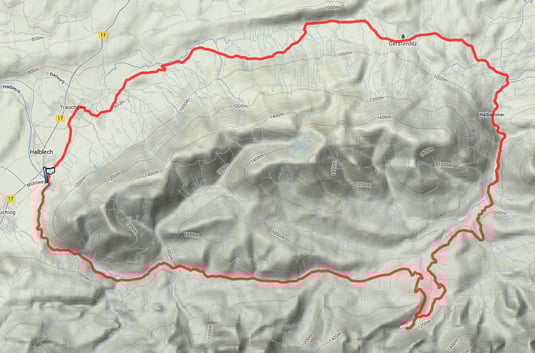 Tourenverlauf (c) Holux ezTour for Logger