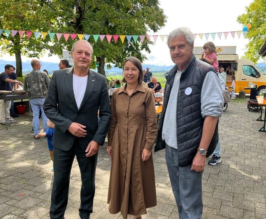 Von links: Jörg Kündig (Gemeindepräsident Gossau), Andrea Gisler (GLP-Kantonsrätin), Thomas Illi (TFZO-Präsident). Bilder: zvg
