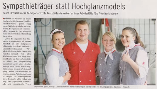 Artikel aus der "Allgemeinen Fleischerzeitung" vom 30. Juli 2014.