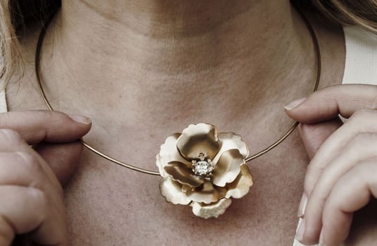 collar choker dorado