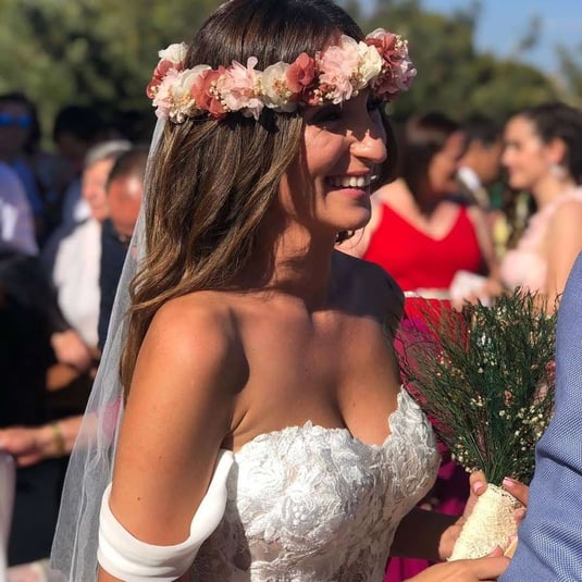 corona flores preservadas