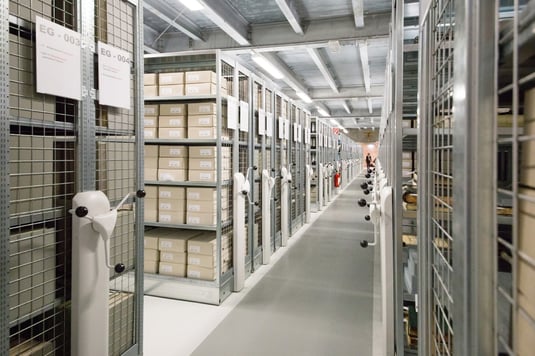 Das Bistumsarchiv in der ehemaligen Kirche St. Christophorus in Essen-Kray. Fotos: Nicole Cronauge | Bistum Essen