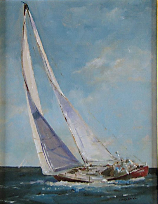 racing the wind oil on panel