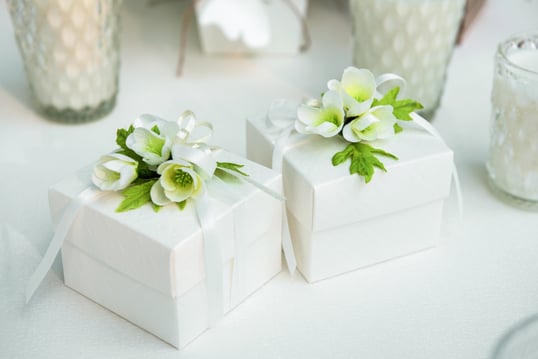 Gastgeschenk Schachteln zur Hochzeit in natur