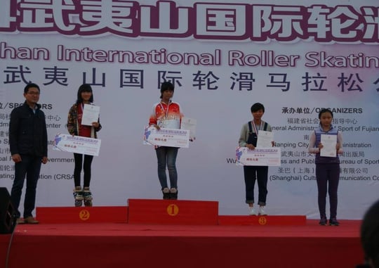 Speed Slalom Junior Women podium by Chiu Yin-Hsuan