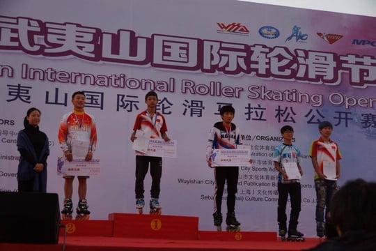 Speed Slalom Men podium by Chiu Yin-Hsuan