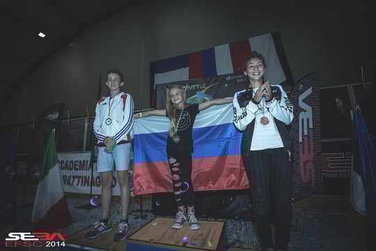 Junior Women Classic podium. Credit : Anthony Finocchiaro