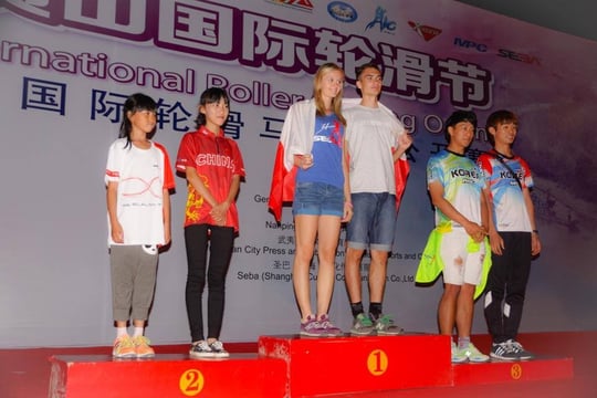 Pair Slalom podium by Chiu Yin-Hsuan