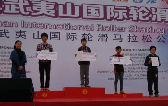Speed Slalom Junior Men podium by Chiu Yin-Hsuan