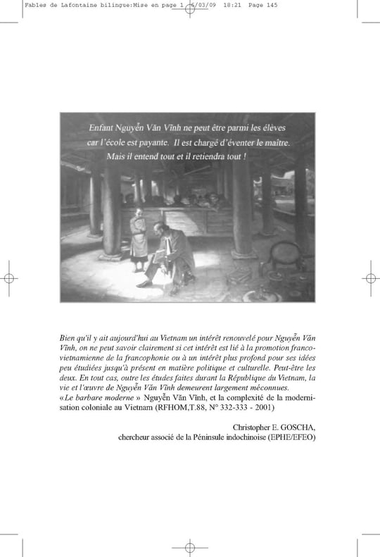 Nguyen Van Vinh, enfant