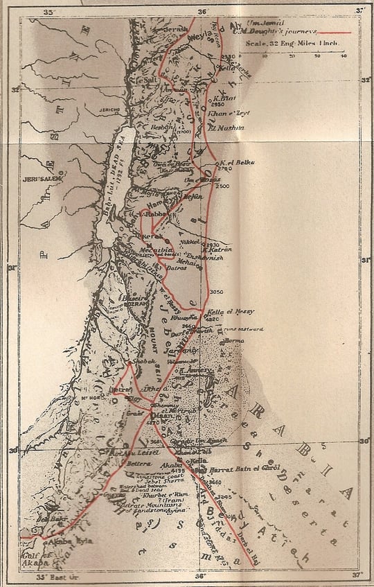 Von ihm gefertigte Karte des Gebietes.