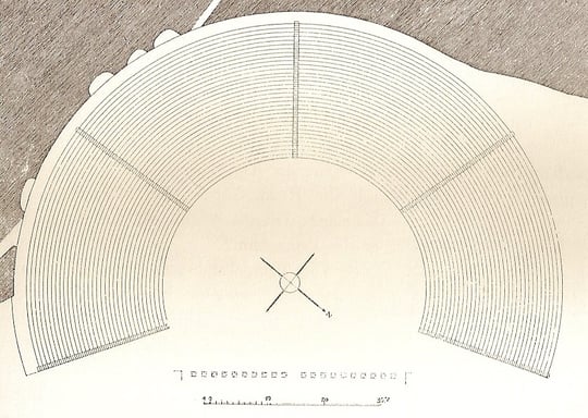 Grundriss des Theaters.