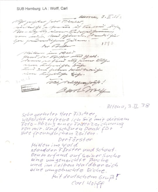 Dies dürfte eines seiner letzten schriflichen Dokumente kurz vor seinem Tod sein.