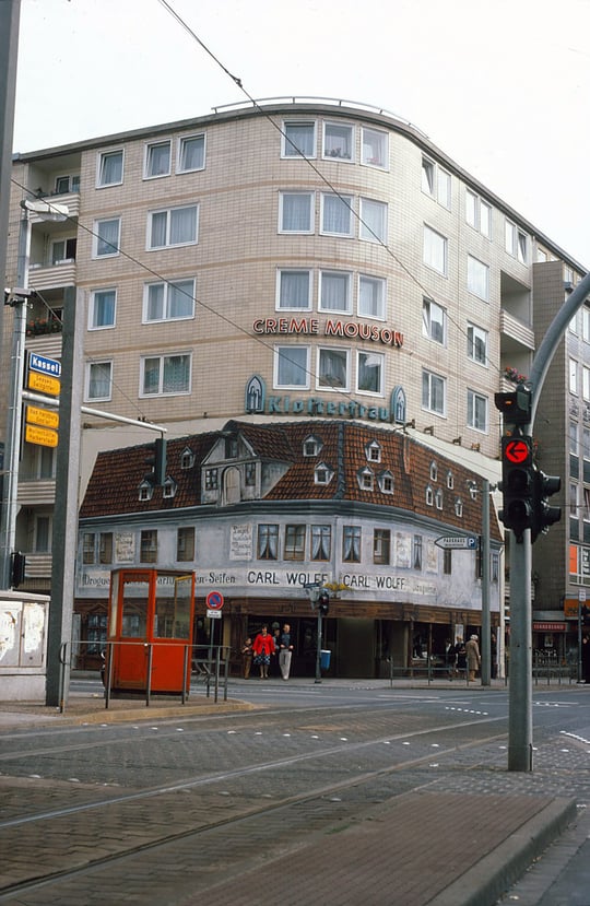 Drogerie Wolff in den 60-iger Jahren, Foto H. Heidenbluth.