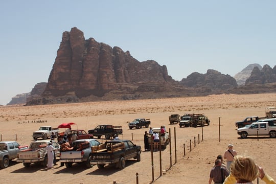 Die sieben Säulen der Weisheit im Wadi Rum - Jordanien