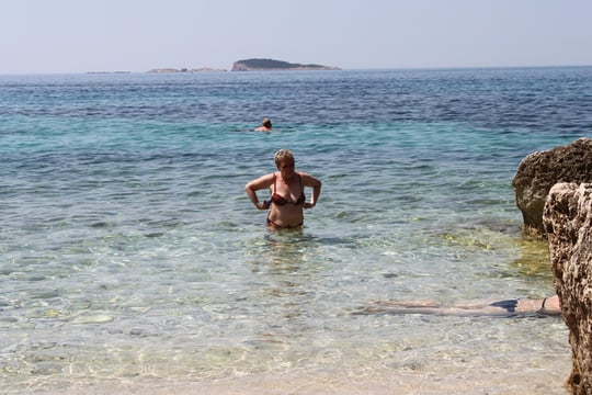 Renate in der Adria.