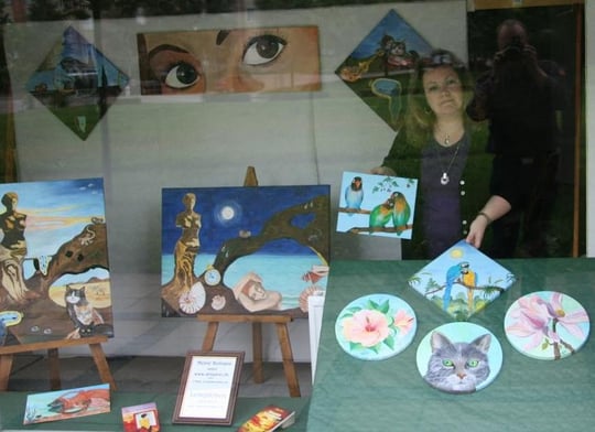 1.September 2010 - beim Dekorieren der Kunstschaufenster