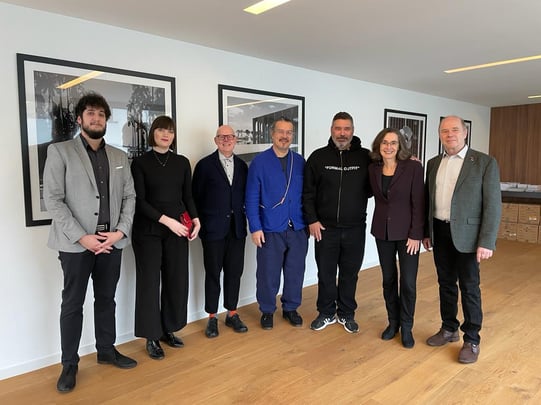 With Brazilian Ambassador Susan kleebank, Peter Cachola Schmal(Director of DAM), Neil Bingham(Architecture Curator-Author), Asbót Kristóf(FUGA Budapest)