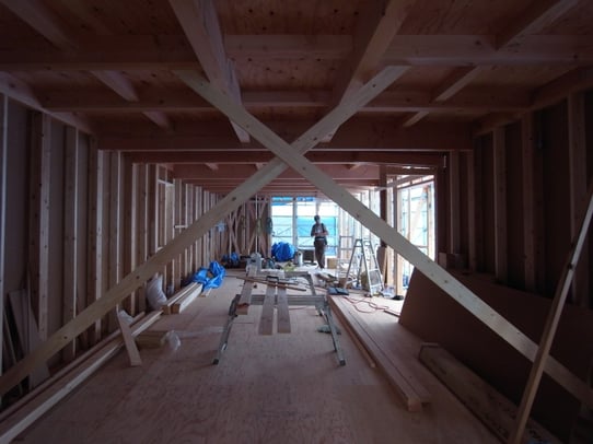 ベーカリーショップ　クロリ・BREAD＆LIFE　店舗併用住宅　松本市　新築工事　長野県松本市の建築家　建築設計事務所　現場監理