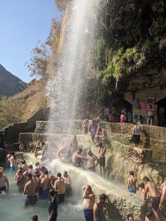 One of the pools straight under the waterfall