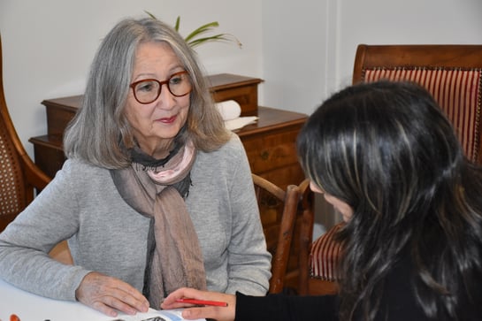 Denise Lüscher im Gespräch mit Manal Suliman (Bild: zvg)
