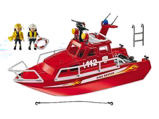 Im Paket Playmobil 3128 ist ein Feuerwehrboot mit Druckpumpe mit insgesamt 59 Einzelteile enthalten.