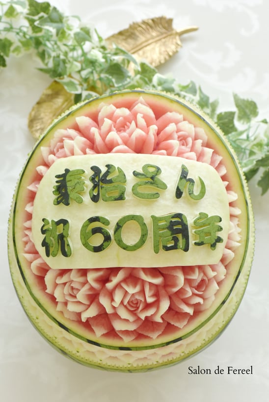 #カービング #大阪 #習い事 #彫刻 #フルーツカービング #ソープカービング #スイカ #フルーツ #カッティング #soap #soapcarving #fruitscarving #cutting #carving #watermelon #fruit #fruits #melon