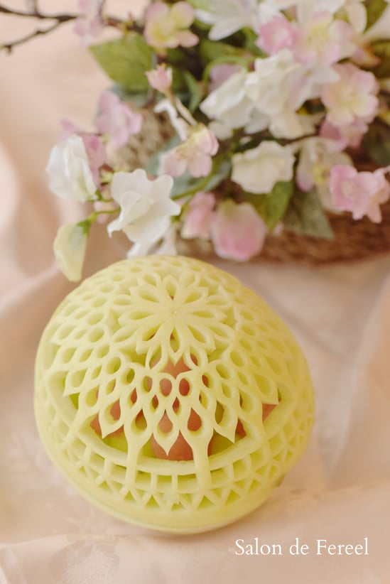 カービング　スイカ　教室　フルーツ　彫刻　大阪　オーダー　メロン