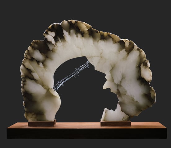 Passie Kunst - albast 65x50 cm - 2014 Frieda Waanders