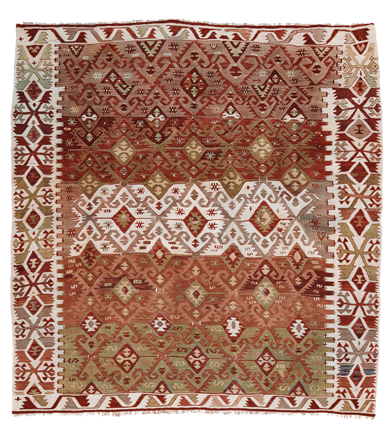 Teppich. Zürich. Vintage anatolian Kilim, probably a Shivrihisar. Handgewebter Teppich, Kelim aus Turkey.