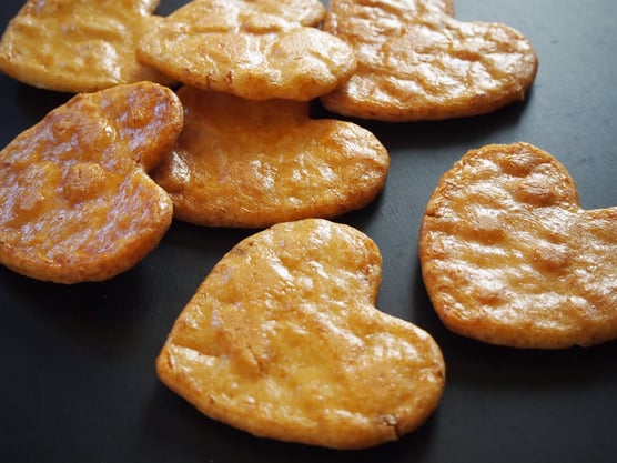 ハートせんべい