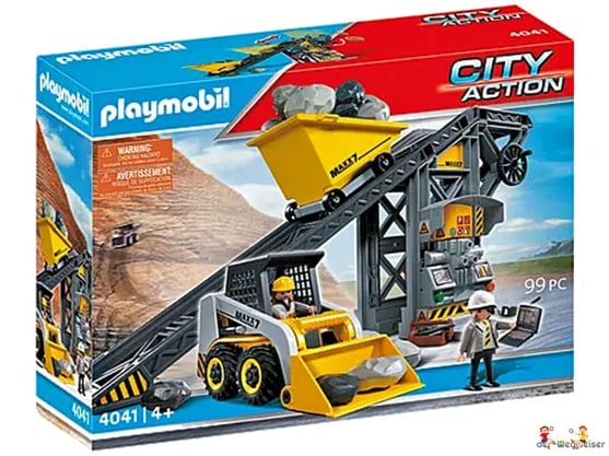 Bei einer Bestellung im Onlineshop von „der-Wegweiser“ erhalten Sie das Paket „Playmobil City Action Förderanlage 4041“ (Artikelnummer 4041). 