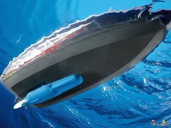 Die Besonderheit des Playmobil-Sets 5159 ist der leicht anzubringende Unterwassermotor.