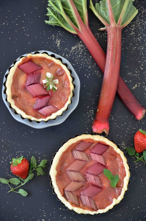 Rhabarber-Tartes (vegan)