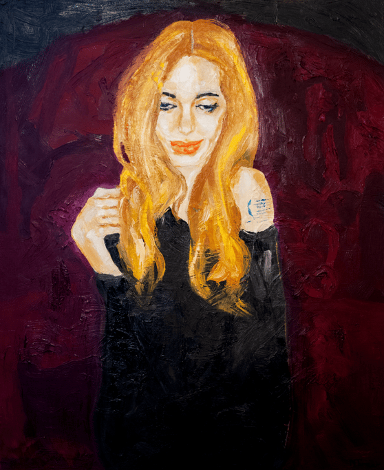 Angelina Jolie, oil on canvas